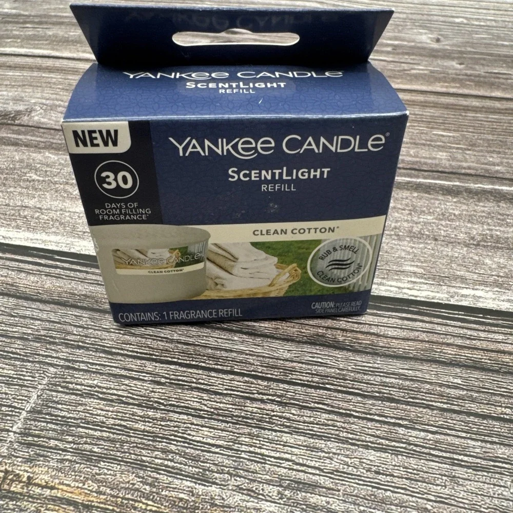 Yankee Candle ScentLight Refill Clean Cotton Fragrance NEW